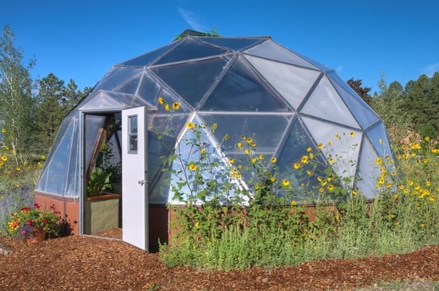 Growing Vegetables Year Round in Cold Weather with Geodesic Domes and Mulch